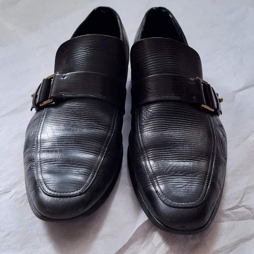 Vintage Gucci Handmade Dress Black Leather Loafer Men US size 10.5 D - Picture 5 of 15